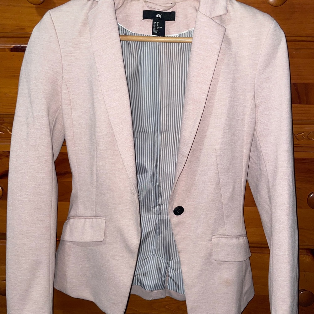 Blush pink blazer